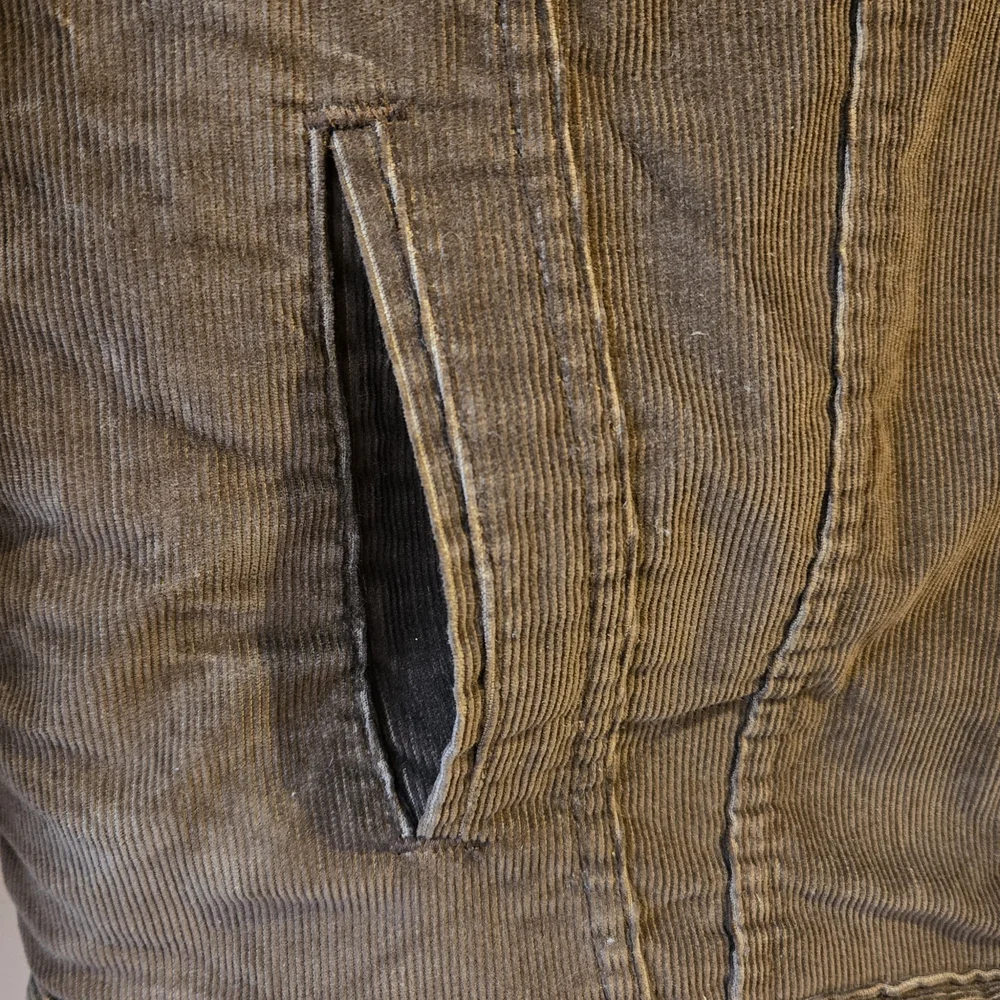 VTG 70s Levis Corduroy Sherpa Lined Jacket Brown Mens 44 - Picture 7 of 14